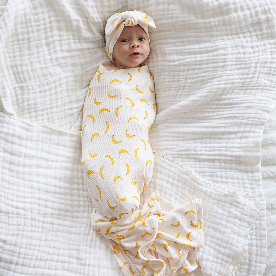 banana bamboo swaddle