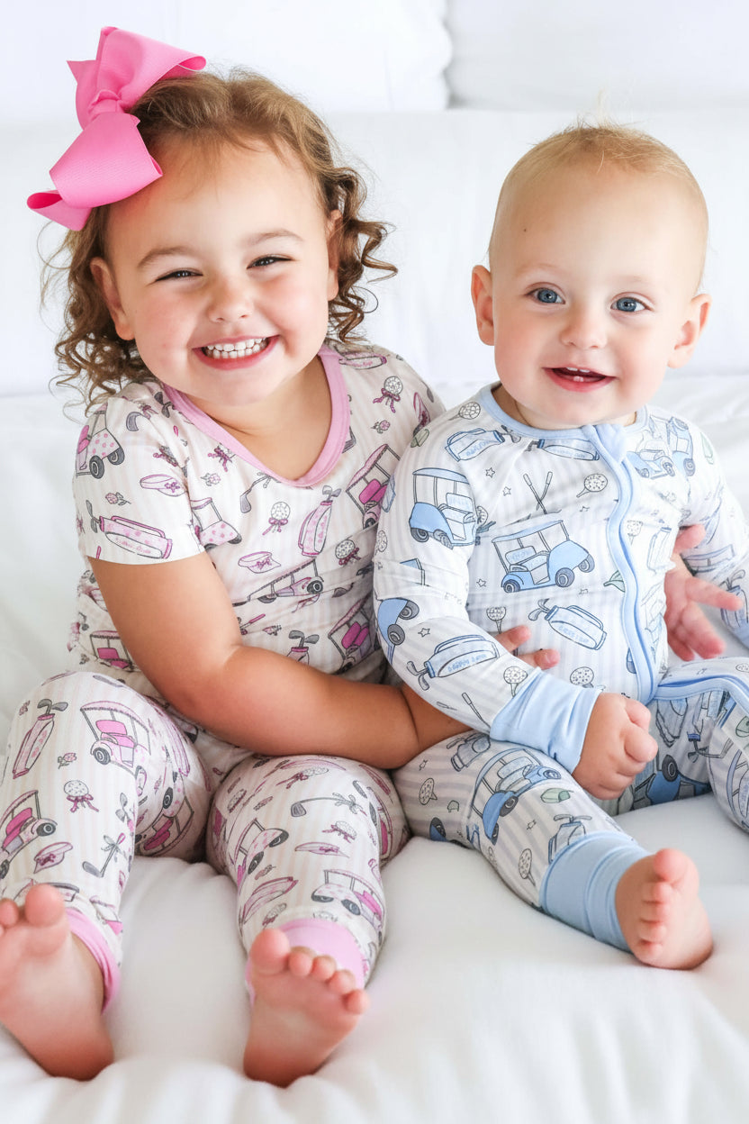 caddie crew sibling matching pajamas