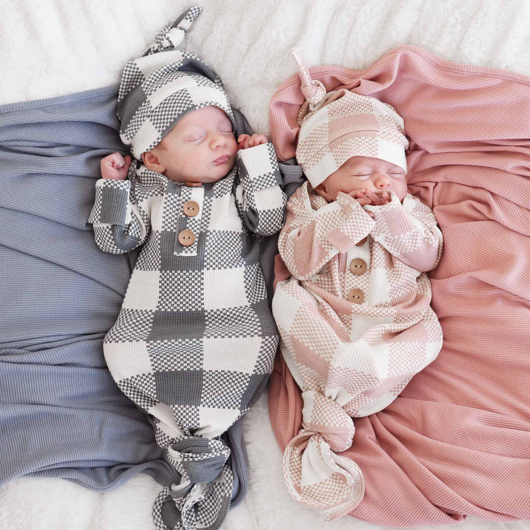 Big Check Waffle Bamboo Newborn Collection