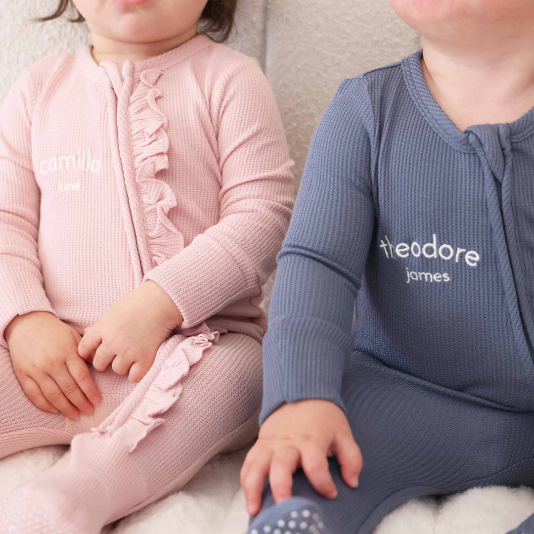 bamboo waffle personalized pajamas 