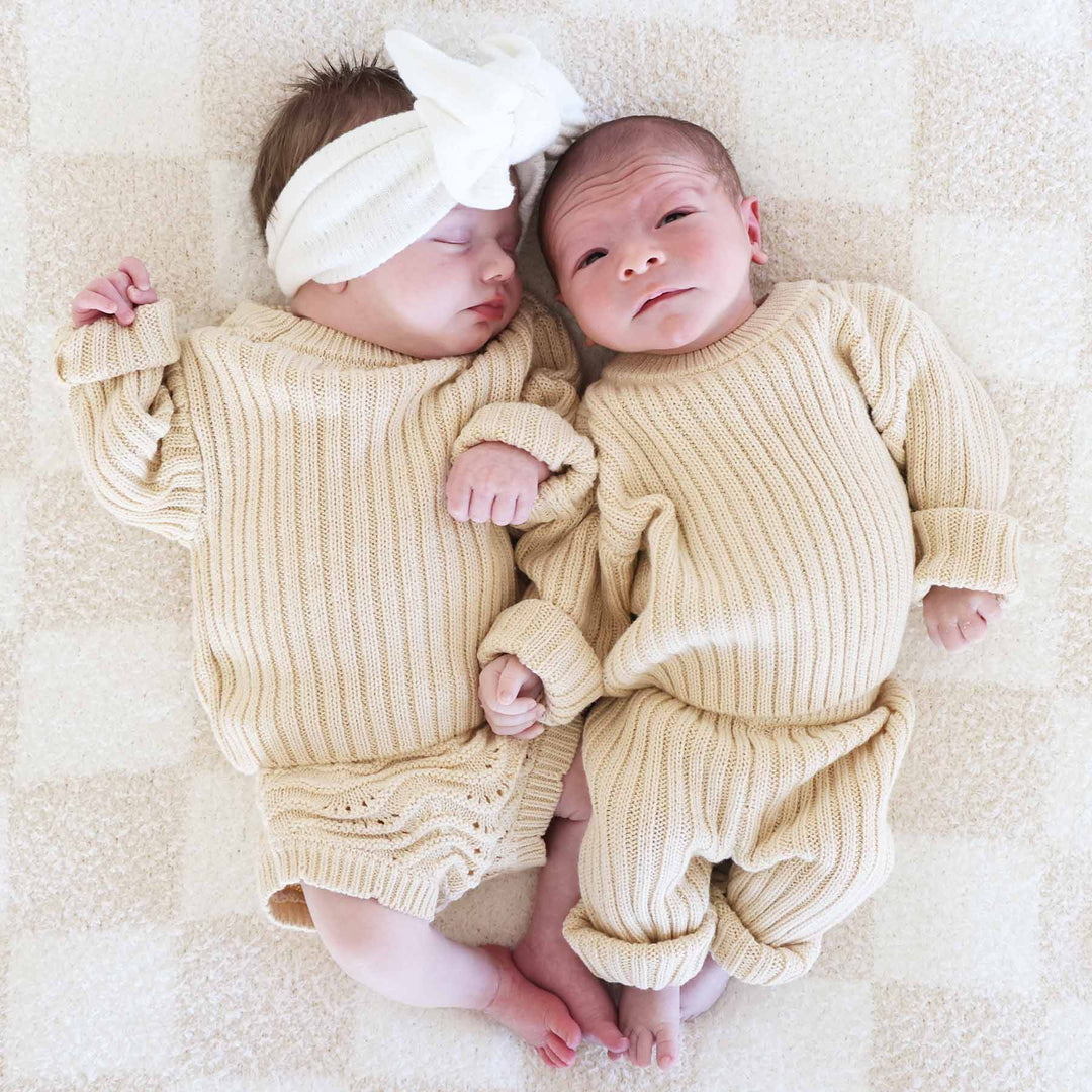 Two-Piece Knit Sweater Bloomer & Pant Sets