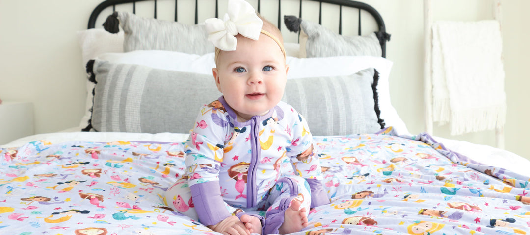 mermaid print collection of bamboo pajamas