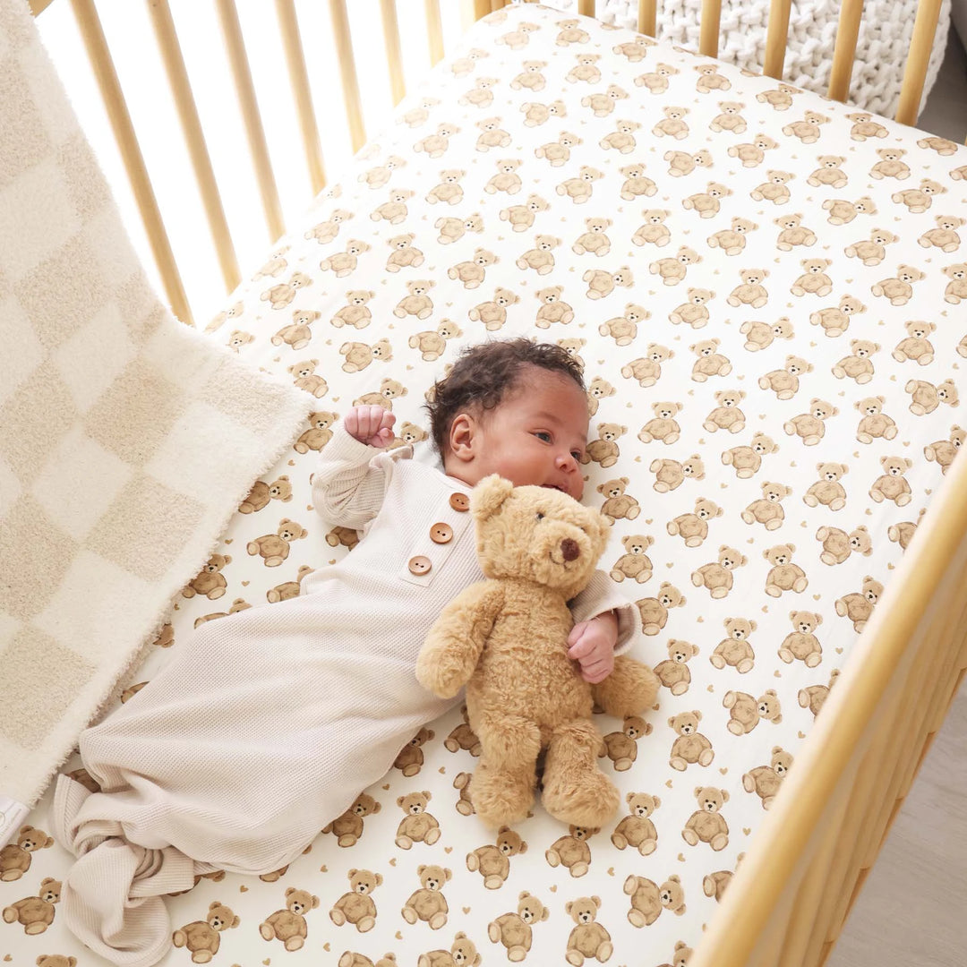 teddy bear crib sheet