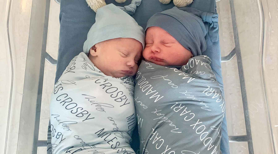 shop baby's name on a personalized swaddle