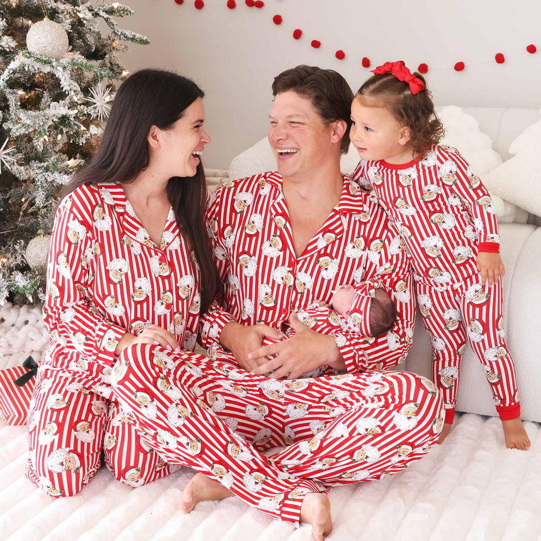 santa claus lane family matching pajamas 