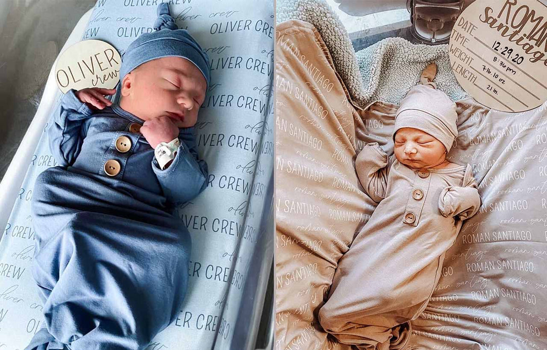 hospital bassinet baby name birth annoucement