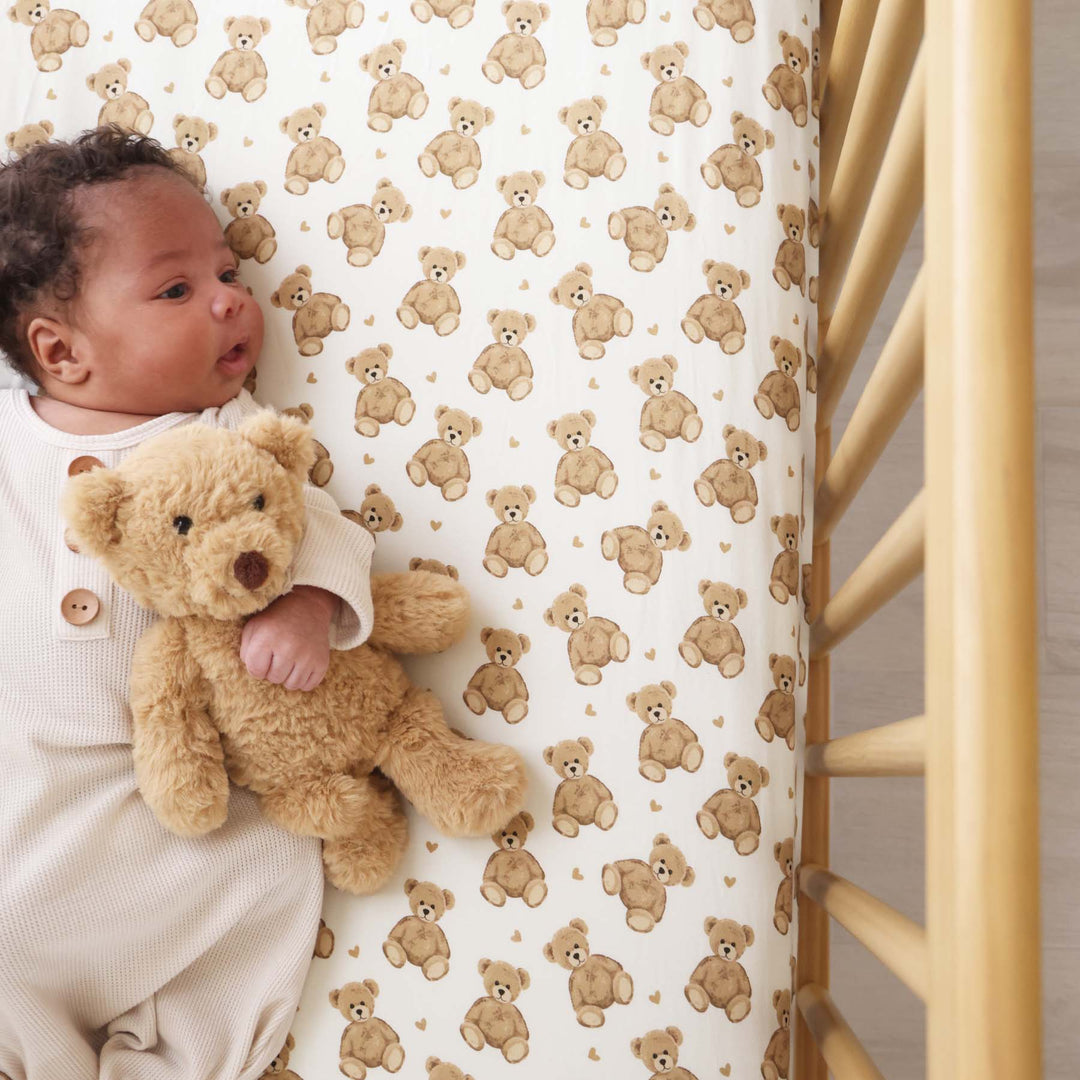 teddy bear crib sheet 