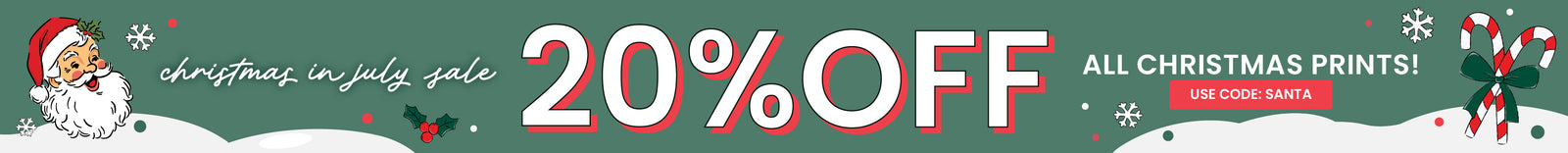 Caden Lane's Christmas n July sale! Get 20% all Christmas prints! Use code: SANTA