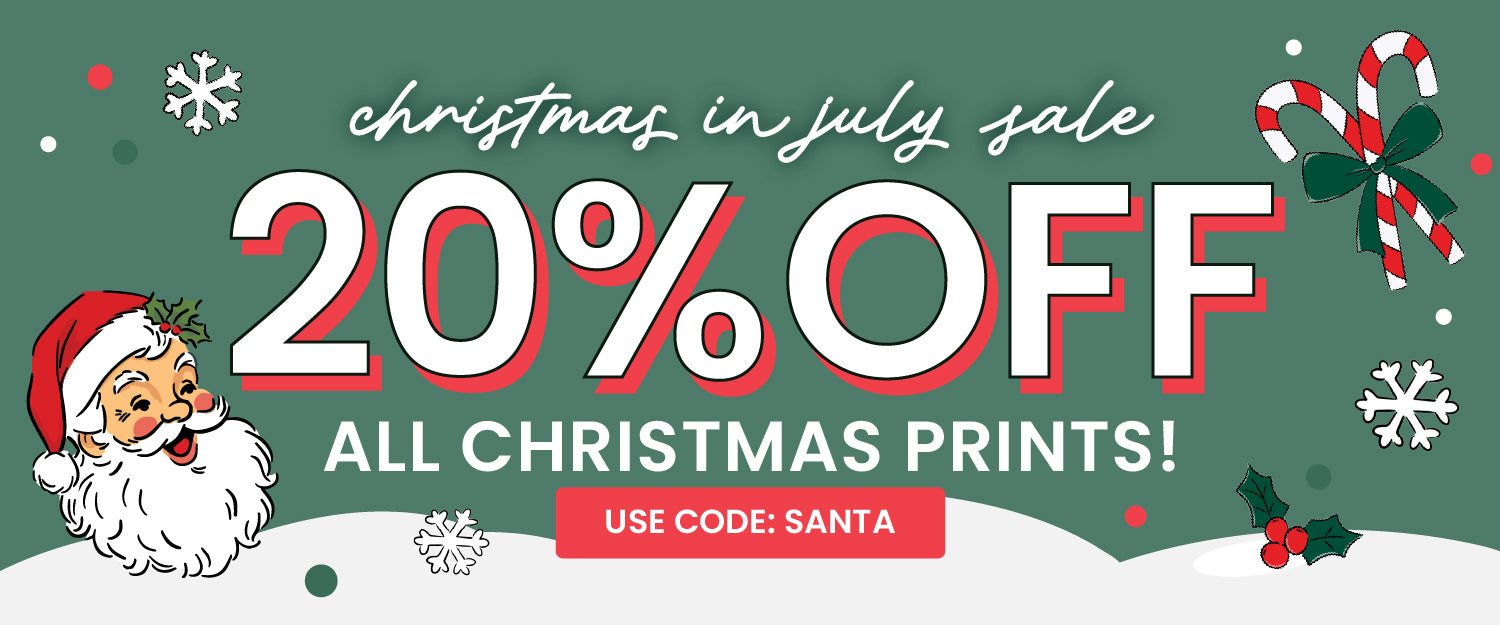 Caden Lane's Christmas n July sale! Get 20% all Christmas prints! Use code: SANTA
