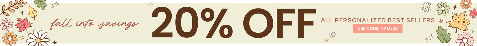 Caden Lane 20% All Personalized Best Sellers banner. Use code: NAME20
