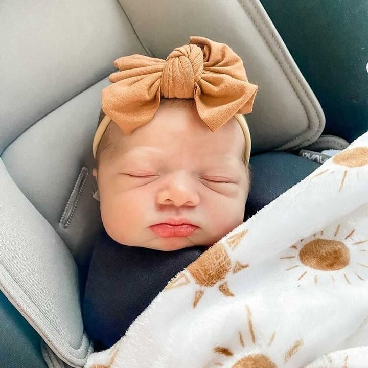 Solid Knit Bow Headbands