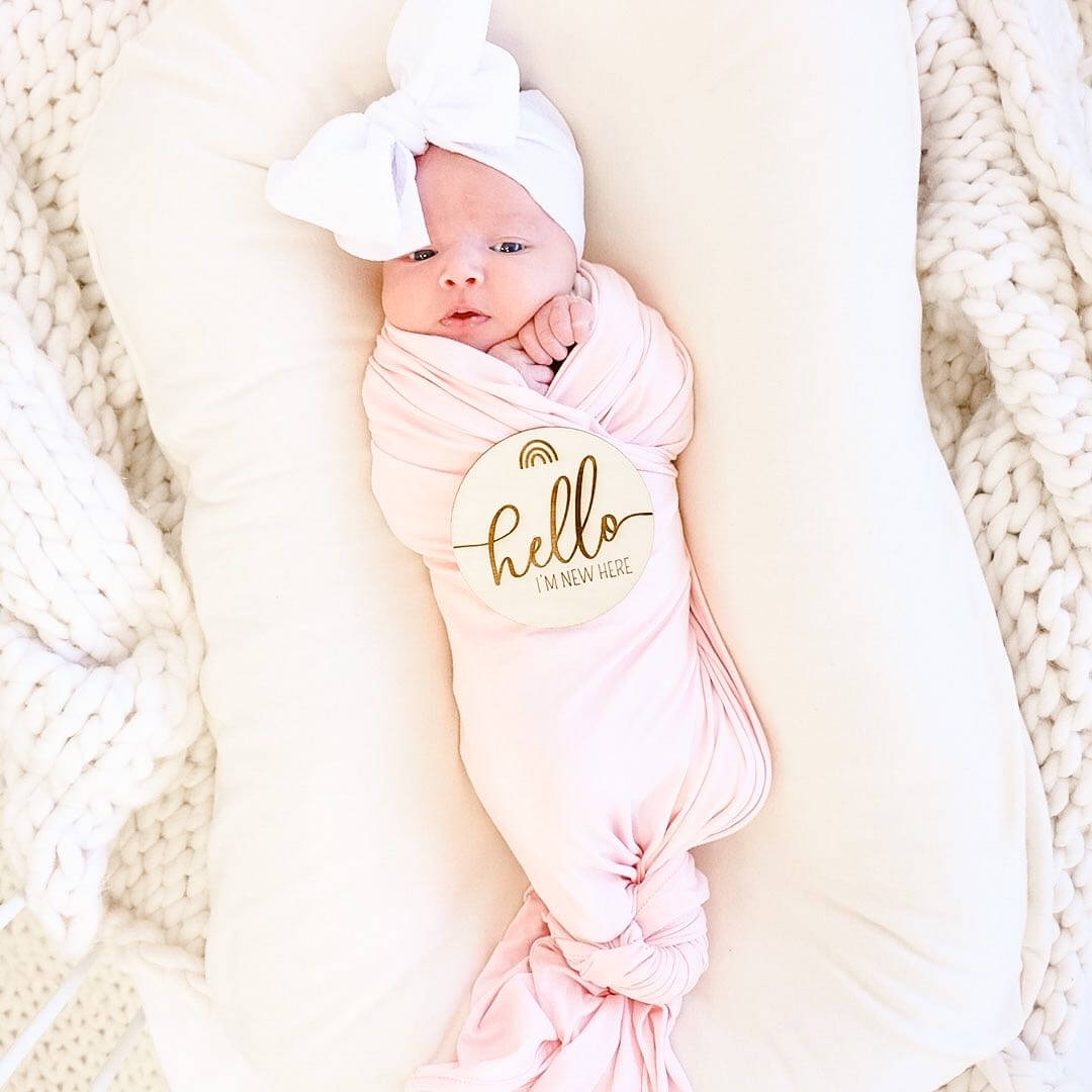 light pink bamboo swaddle for babies 