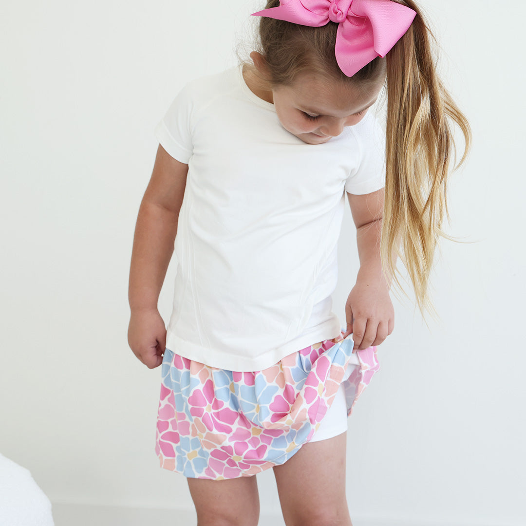 cloudactive pleated tennis skirt for girls multicolor floral 