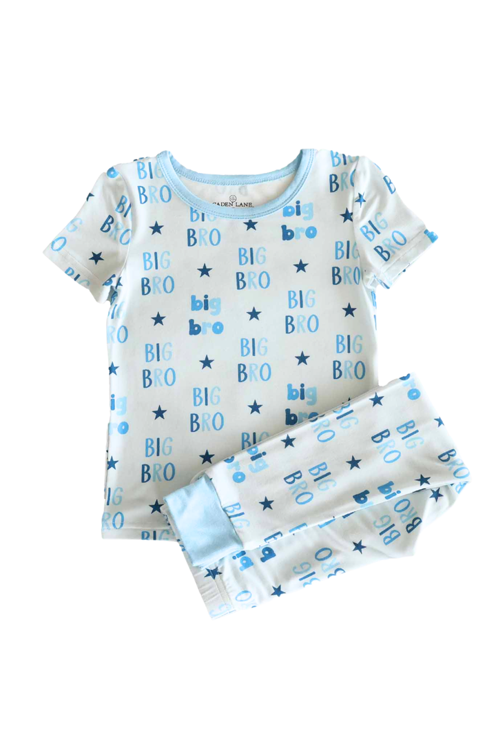 big bro short sleeve two piece pajama set 
