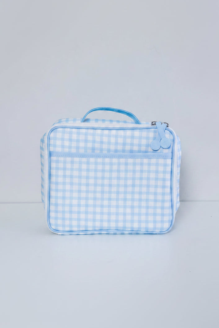 non personalized blue gingham lunchbox