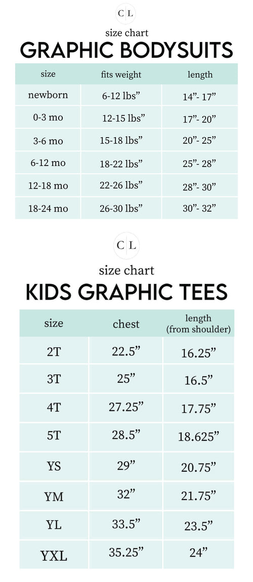 Sizing chart