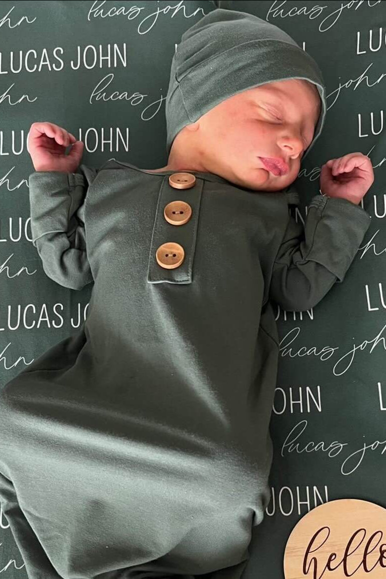 Emerald Bamboo Knotted Gown Hat Caden Lane