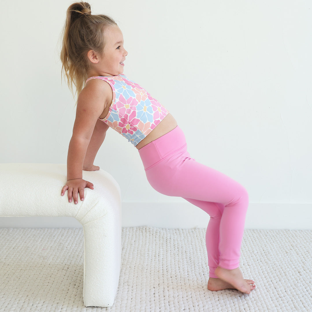 Kids CloudActive™ Leggings Power Pink – Caden Lane