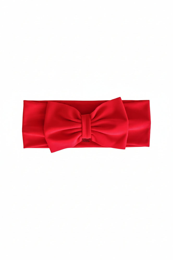 Baby girl swim bow | Sparkler Red | 4th of July swim accessory | Stars & Stripes Party | Caden Lane