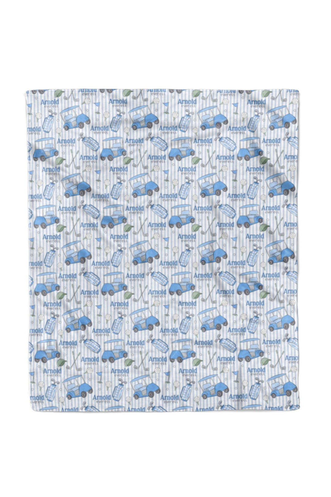 golf caddie crew blue 50x60 kids blanket, flat lay