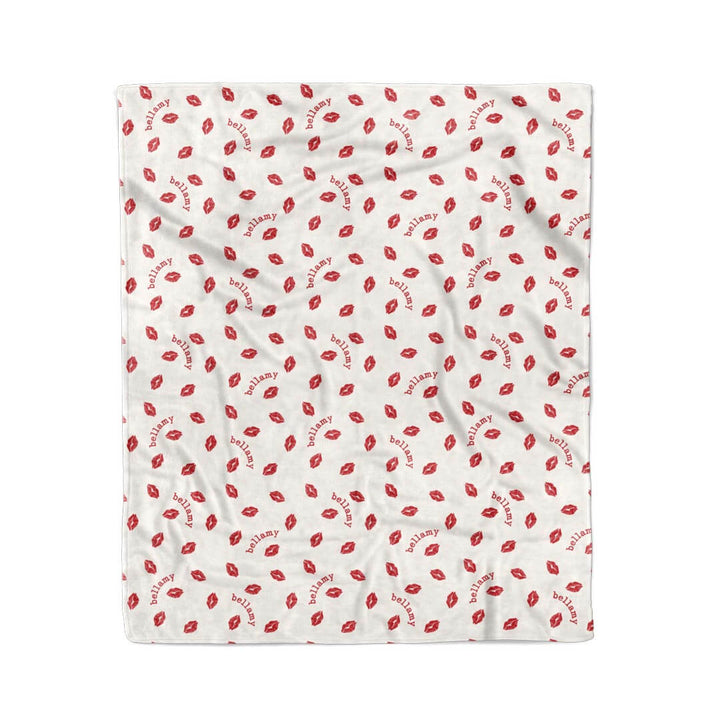 50x60 personalized blanket for kids with red lips 