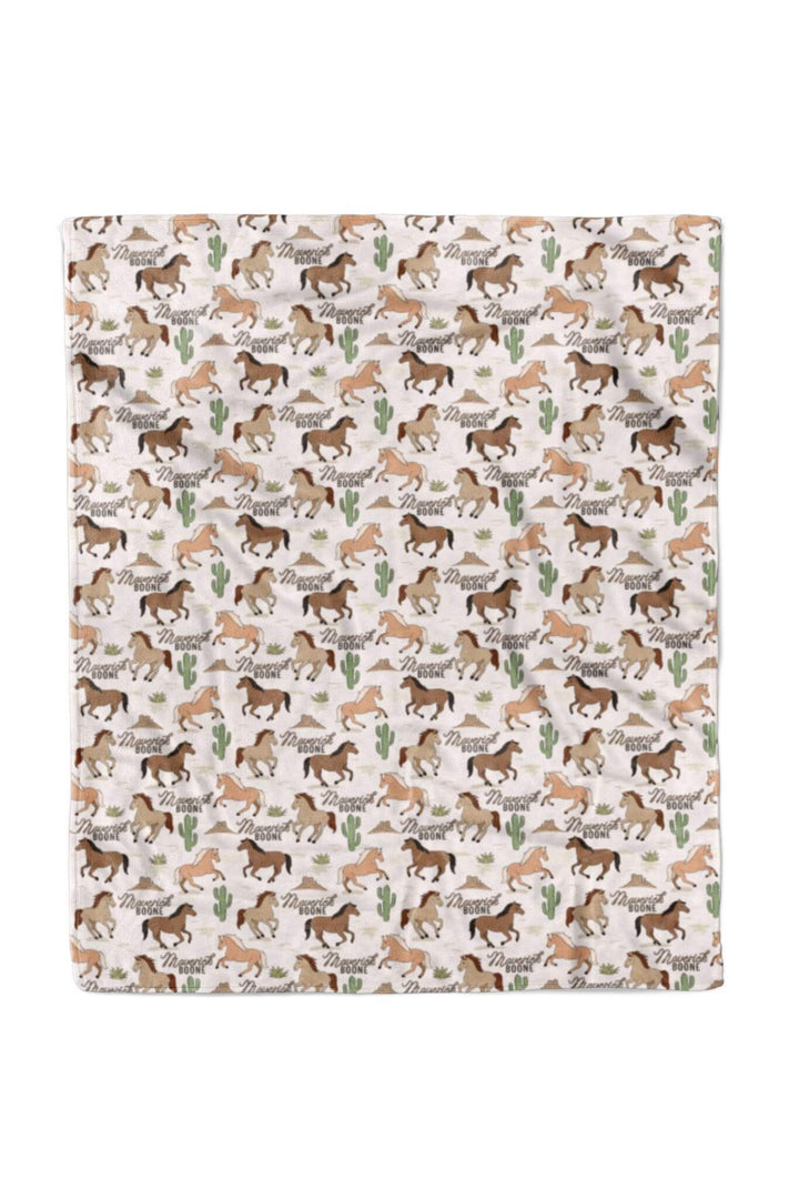 50 x 60 pony club neutral personalized blanket for boys 