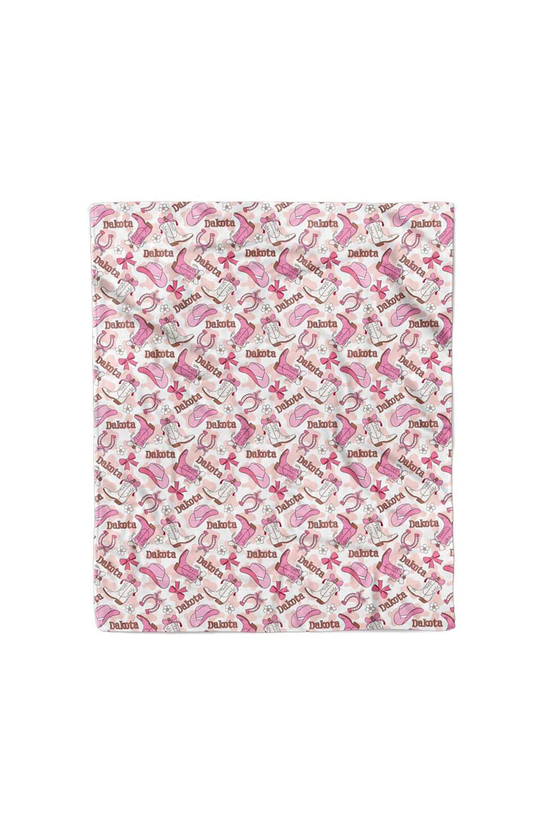 50 x 60 personalized rodeo dreams blanket in pink 