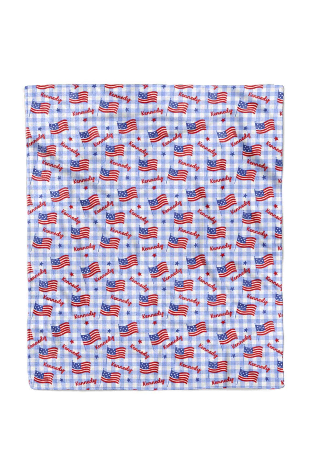 bamboo waffle kids blanket in star spangled picnic - 4th of july (image 8)