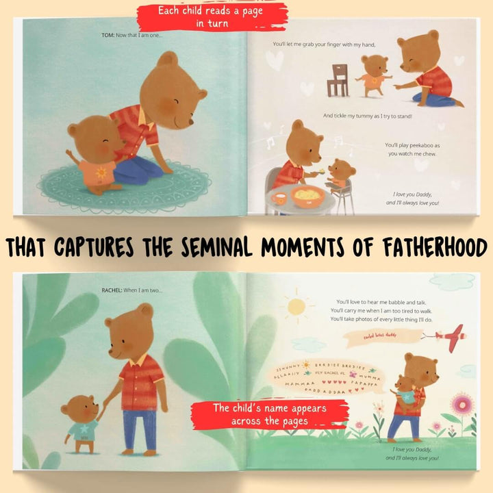 daddy and me personalized kids book