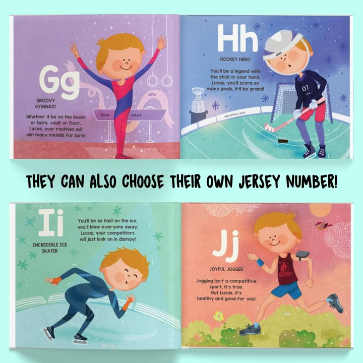 kids personalized book about sports 