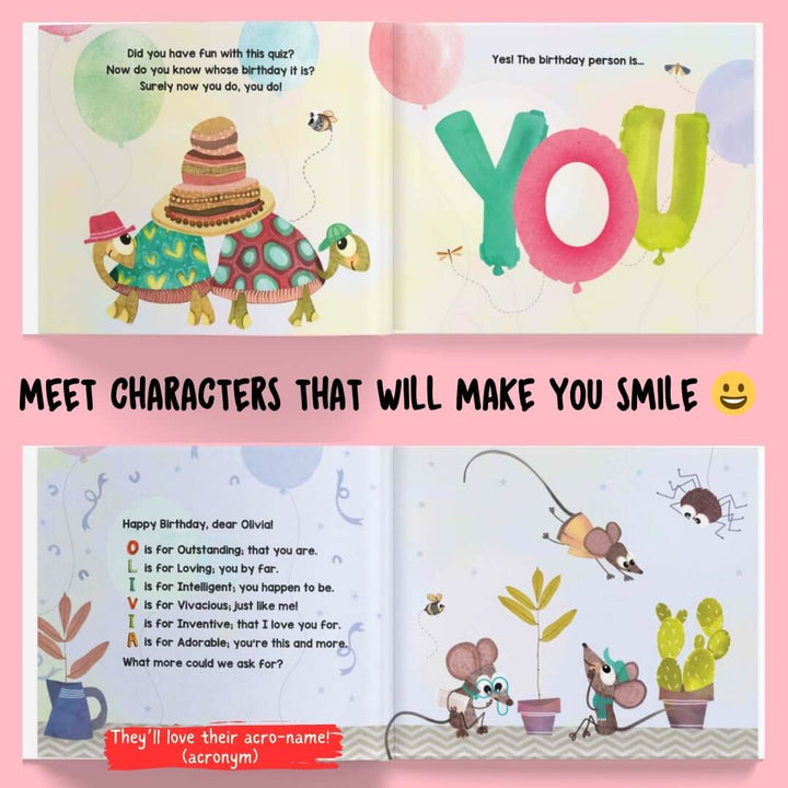 kids personalized birthday quiz book