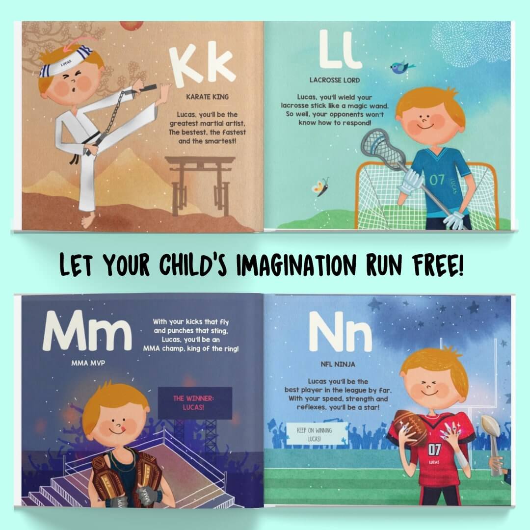 sports personalized book for kids