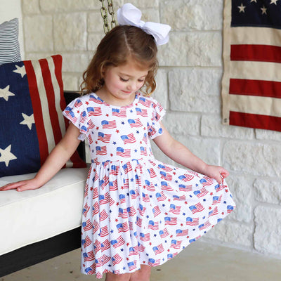 american flag dress for girls for the fouth of july 