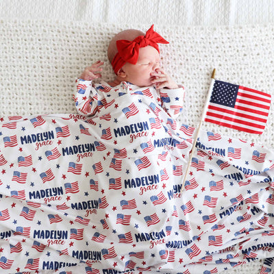 american dreams personalized swaddle blanket for babies 
