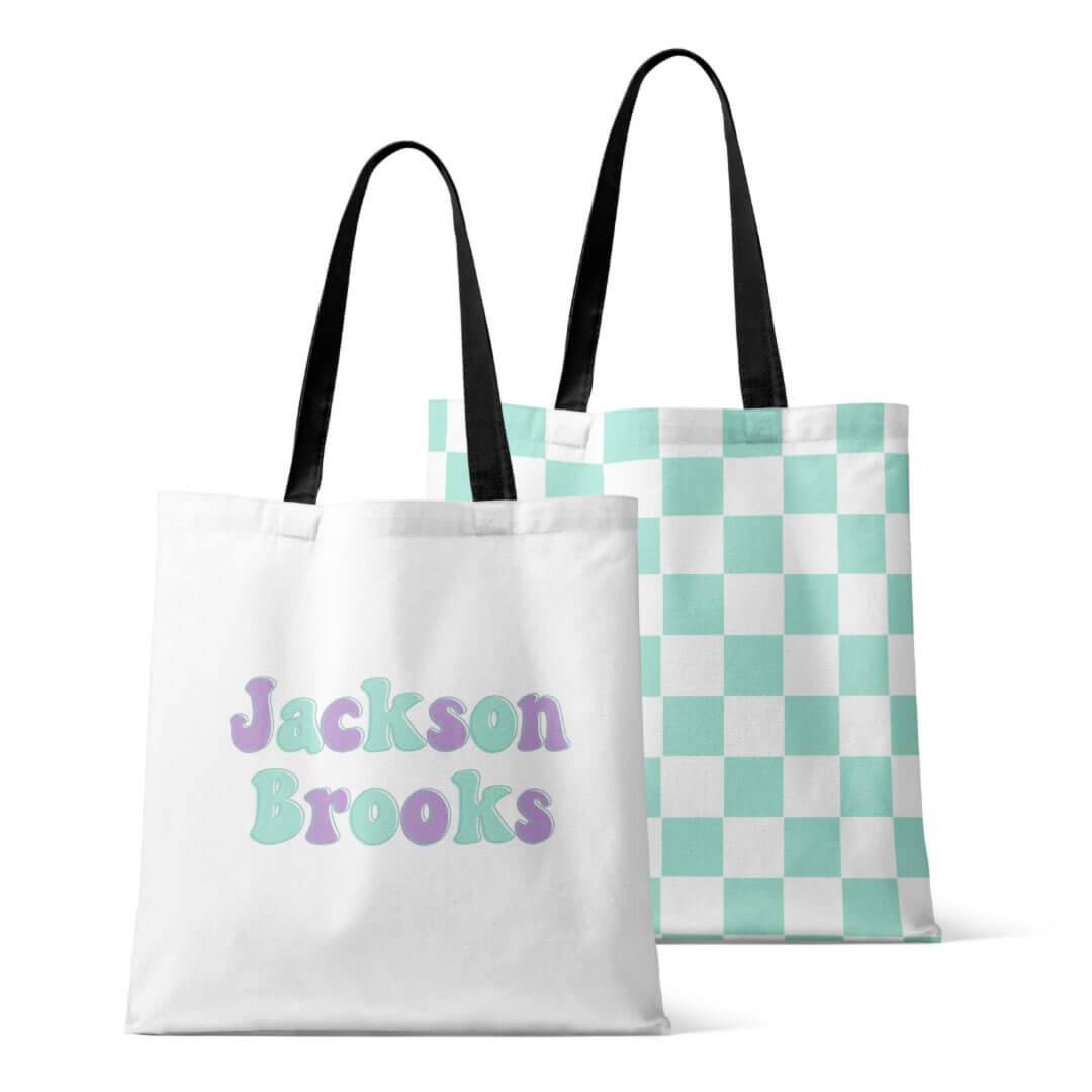 all checked out personalized tote 
