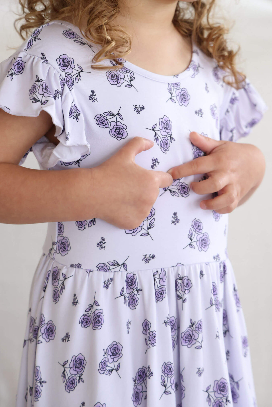 caden lane purple floral girls ruffle twirl dress