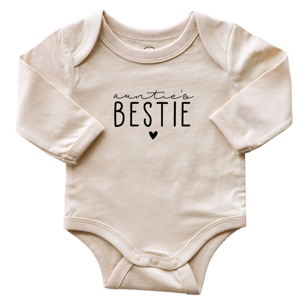 auntie's bestie graphic bodysuit for babies