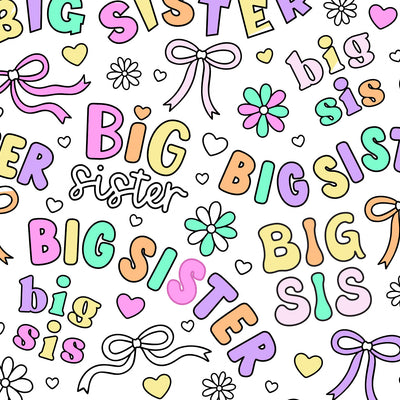 Colorable Two Piece Pajama Set | Big Sis