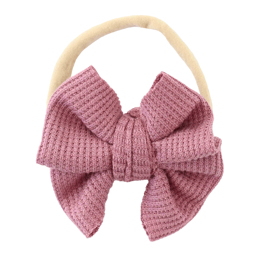 boysenberry waffle bamboo bow headband 