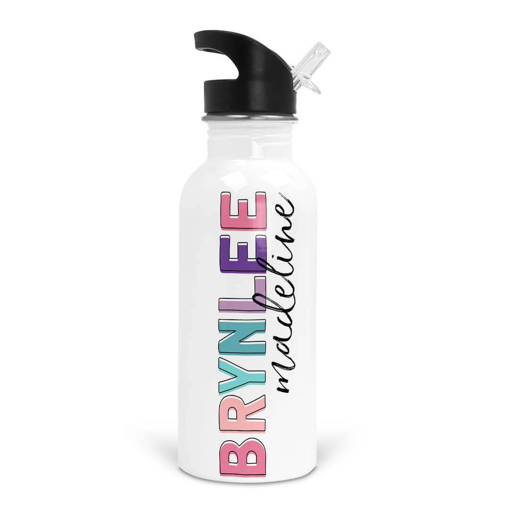 Brights Block Personalized Water Bottle