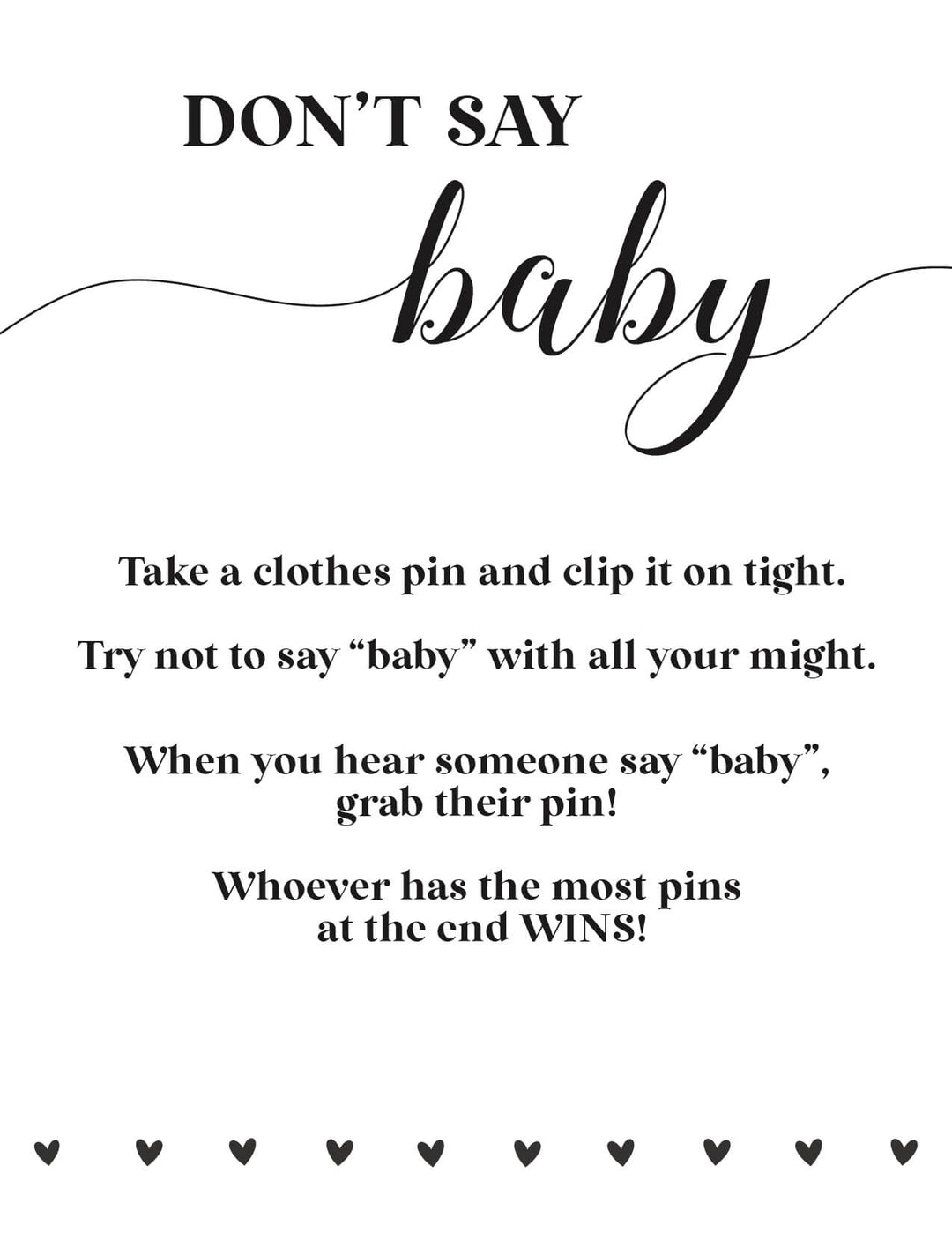 Baby Shower Games - Free Baby Shower Digital Download