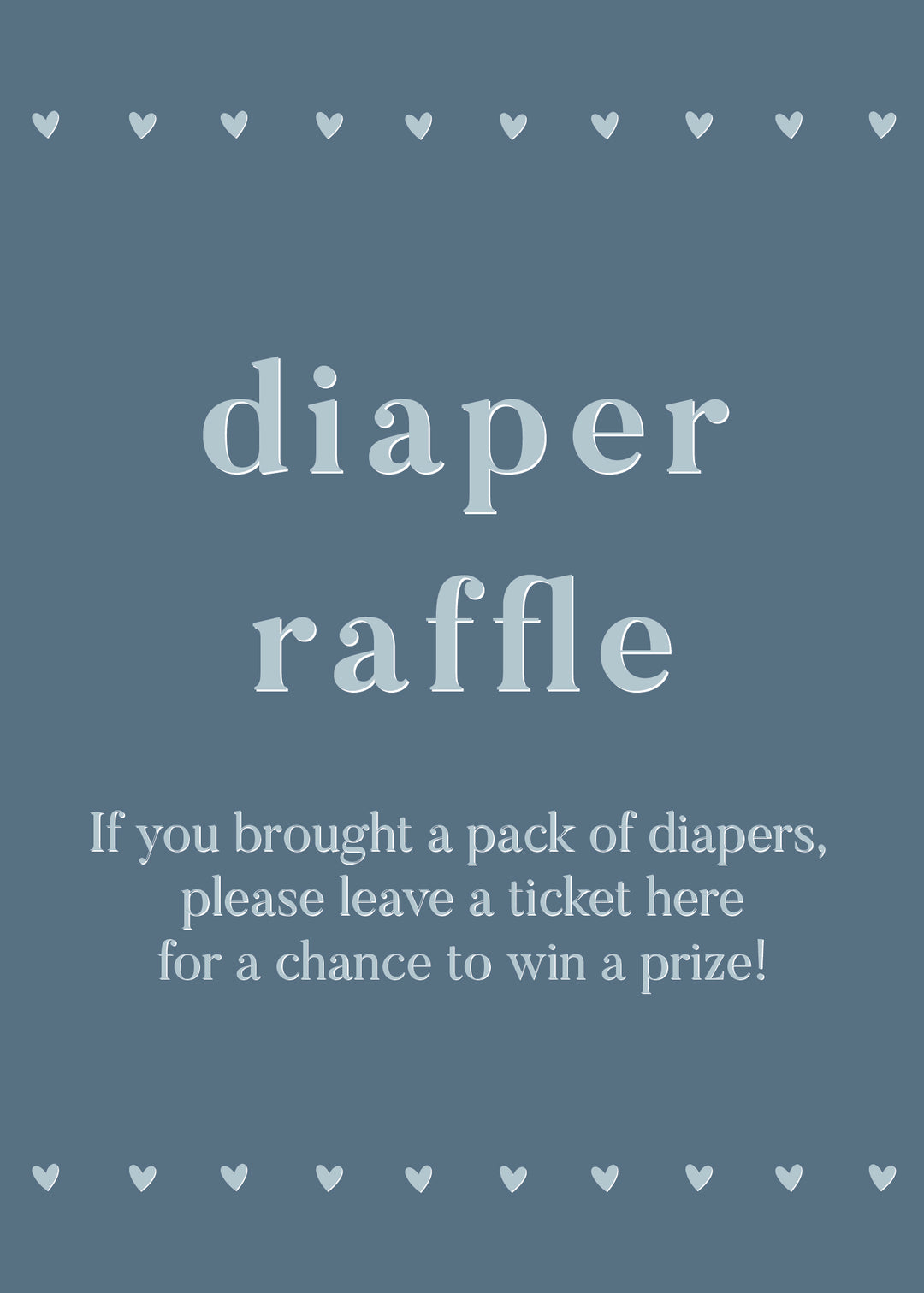 diaper raffle baby shower game 