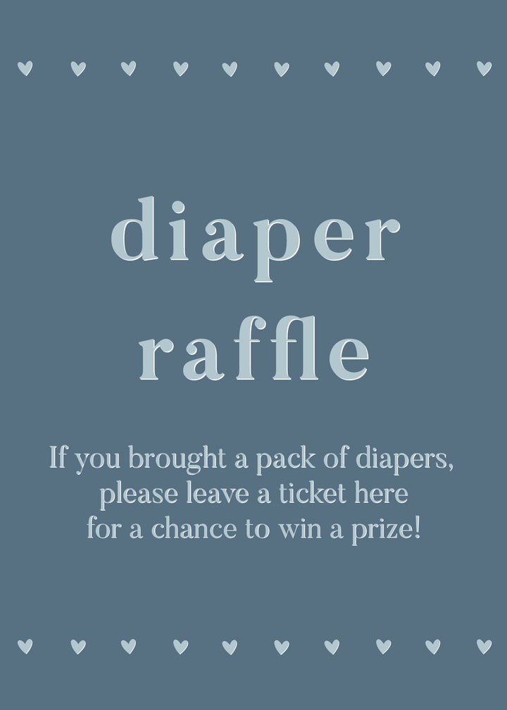 diaper raffle baby shower game 