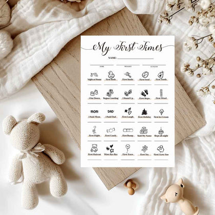 baby's first time free printable workheet