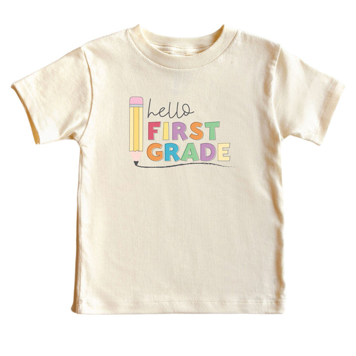 hello first grade graphic tee 