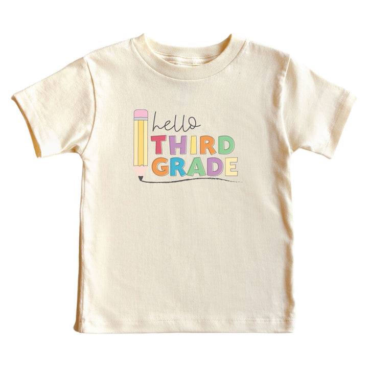 hello third grade graphic tee 