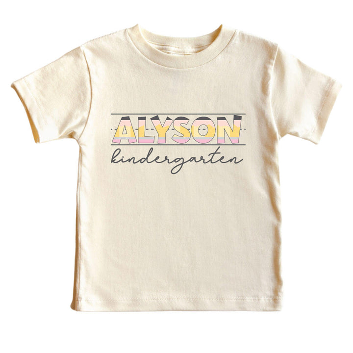 personalized kindergarten t-shirt for kids 
