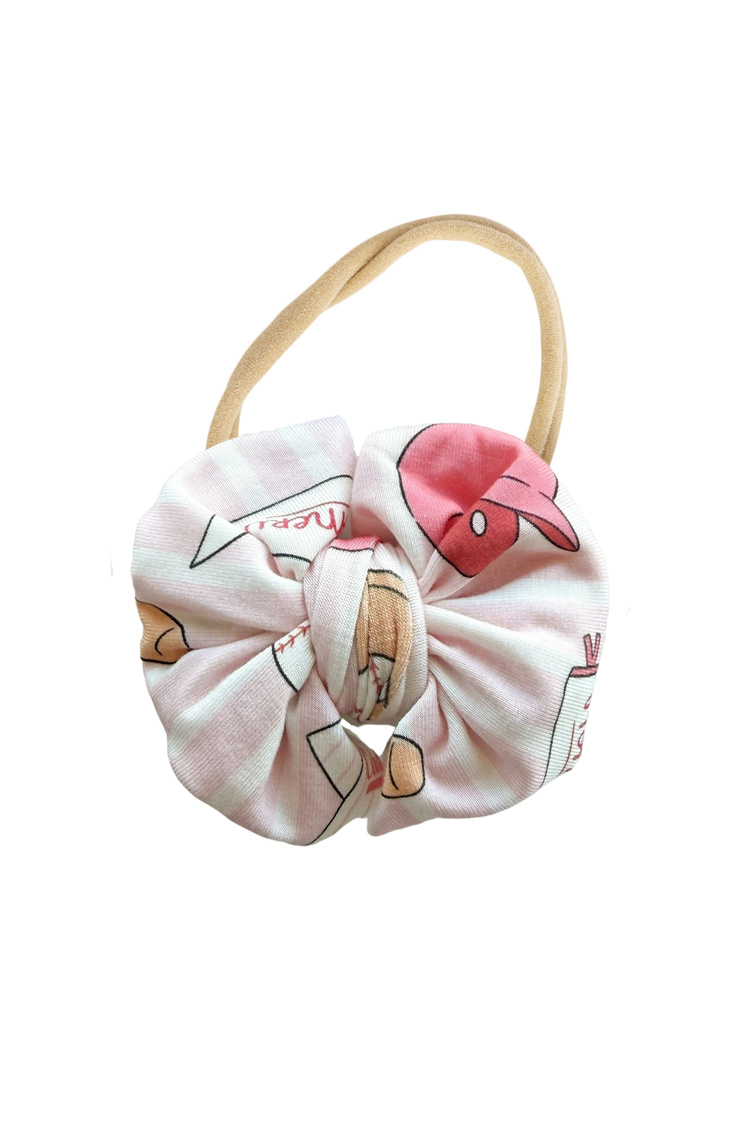 ballpark knit bow headband 