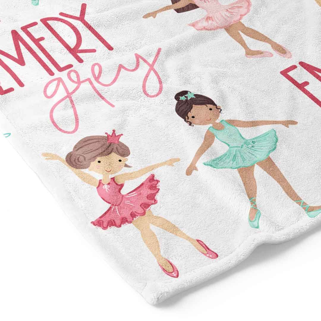 dancer personalized toddler blanket 