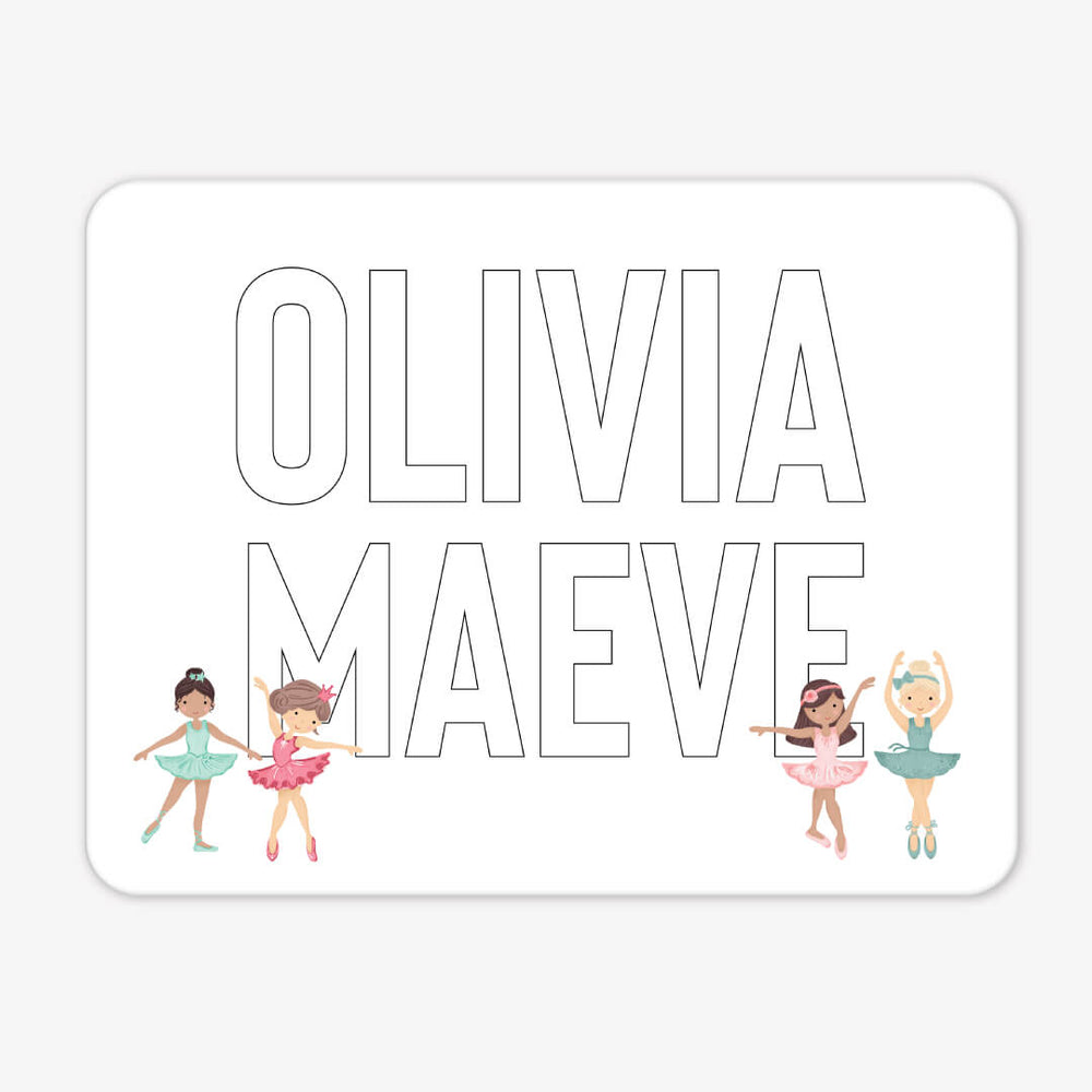 ballerina whiteboard personalized 